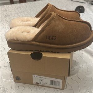 UGG Kids Tan Slippers